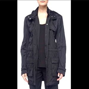 Vince black jacket luxe short anorak